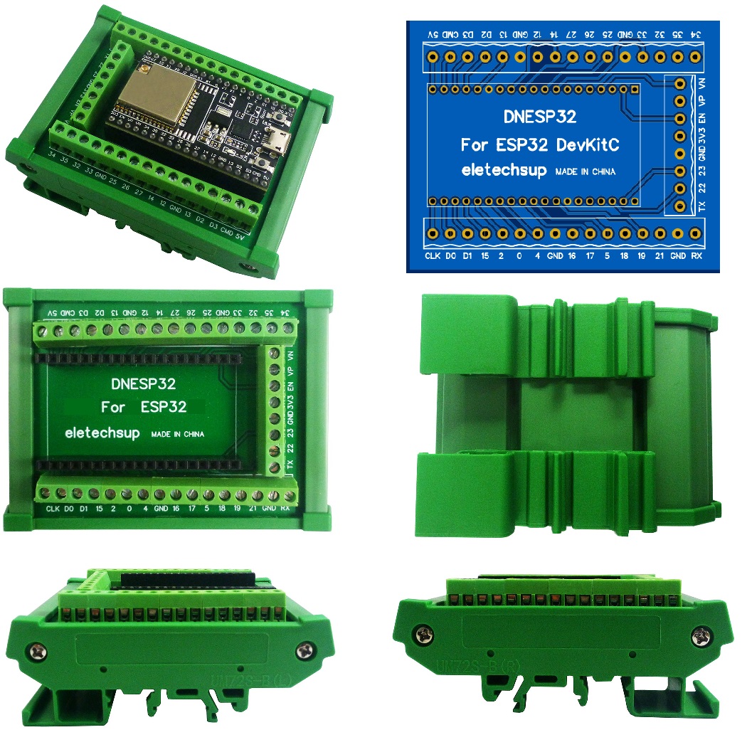 Devkitc - ESP32 DIN Ray Montajlı Vidalı Terminal