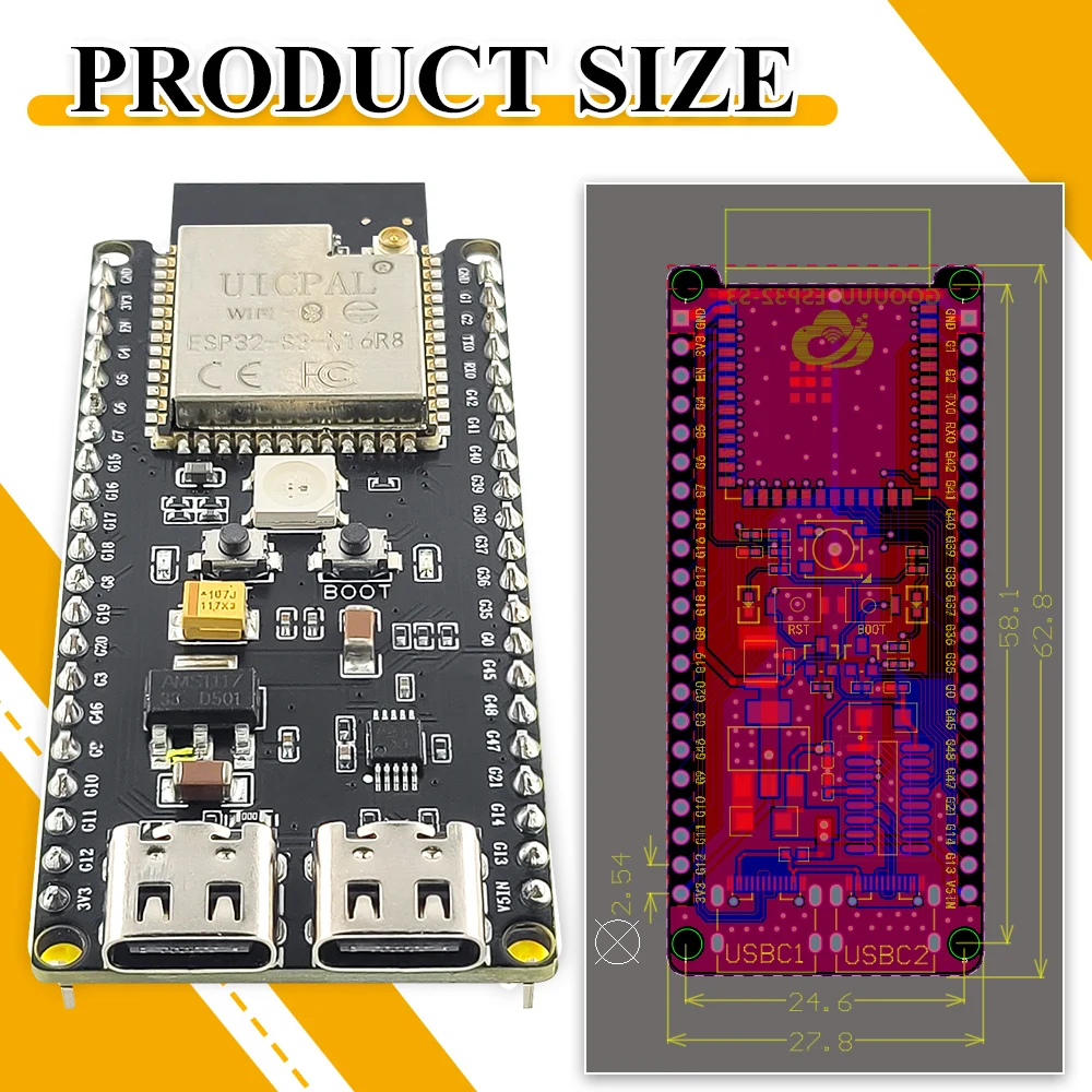 ESP32-S3-DevKitC-1 Geliştirme  - Esp32 S3 Devkitc 1 incelemesi ve fiyatı